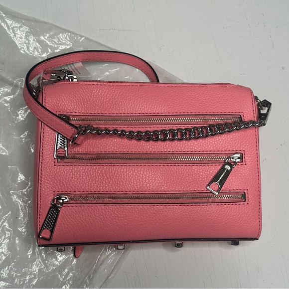 NWT Rebecca Minkoff 5 Zip Leather Crossbody Bag - Picture 7 of 10